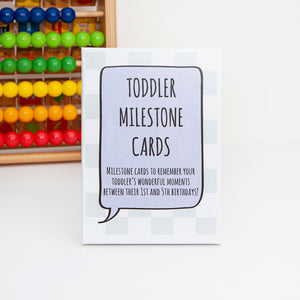 Toddler milestone cards
