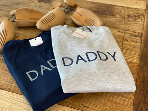 Personalised-daddy-dad-jumper-sweatshirt-grey-navy