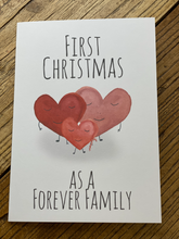 Load image into Gallery viewer, First Christmas as a forever family card - Two parents
