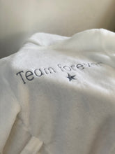 Load image into Gallery viewer, Team forever  embroidered dressing gown | Adoption gift
