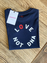 Load image into Gallery viewer, kids-love-not-DNA-T-shirt-Navy-Flatlay
