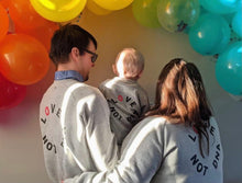 Load image into Gallery viewer, Adoption sweatshirt - love not DNA matching family sweatshirt
