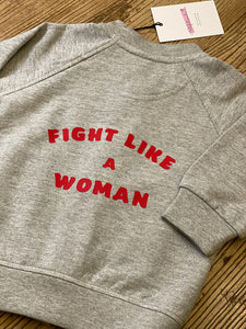 Grey-kids-feminist-sweatshirt-red-lettering-fight-like-a-woman-kids-tshirt-one-of-the-items-from-the-adoption-clothing-range-from-notafictionalmum