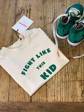 Load image into Gallery viewer, Cream-Fight-like-this-kid-childrens-empowerment-slogan-tshirt-one-of-the-items-from-the-adoption-clothing-range-from-notafictionalmum
