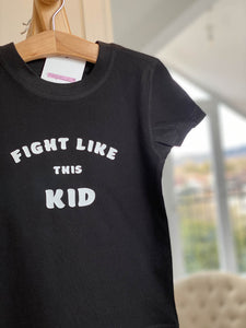 kids-empowerment-tshirt-black-with-white-lettering-childrens-fight-like-this-kid-adoption-tshirt-from-the-adoption-gift-range-by-notafictionalmum