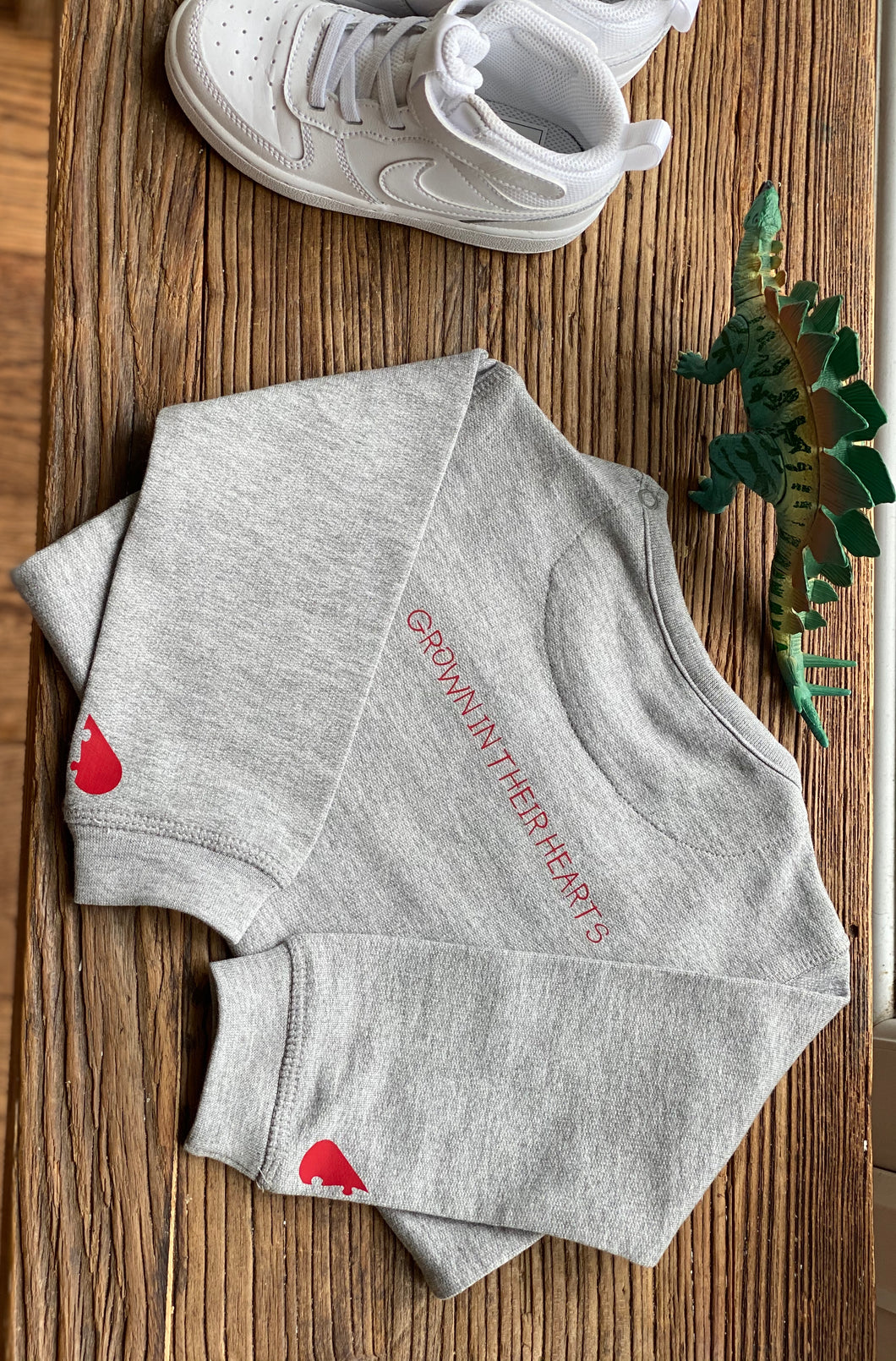 Baby's adoption top - baby & toddler's grown in their hearts sweatshirt