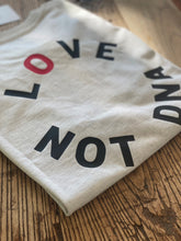 Load image into Gallery viewer, Adoption-t-shirt-love-not-dna-notafictionalmum-in-grey
