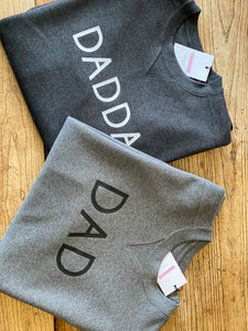 Personalised-daddy-dad-jumper-sweatshirt-grey