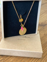 Load image into Gallery viewer, Gold-charm-Shiny-gold-handstamped-Real-as-thunderbolt-gold-pendant-necklace-nemo-nfm-detailing
