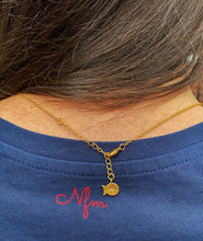 Load image into Gallery viewer, back of woman&#39;s neck nfm notafictionalmum branding
