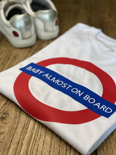 Load image into Gallery viewer, babay-almost-on-board-underground-badge-T-shirt-lips-trainers
