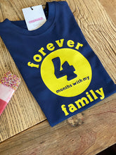 Load image into Gallery viewer, navy-personalised-adoption-milestone-tshirt-kids-one-of-the-items-from-the-adoption-clothing-range-from-notafictionalmum
