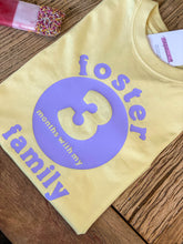 Load image into Gallery viewer, yellow-lilac-personalised-milestone-tshirt-kids-one-of-the-items-from-the-adoption-clothing-range-from-notafictionalmum
