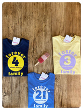 Load image into Gallery viewer, Notafictionalmum-three-milestone-tshirts-on-table
