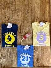 Load image into Gallery viewer, blue-yellow-light-blue-personalised-logo-milestone-tshirts-one-of-the-items-from-the-adoption-clothing-range-from-notafictionalmum
