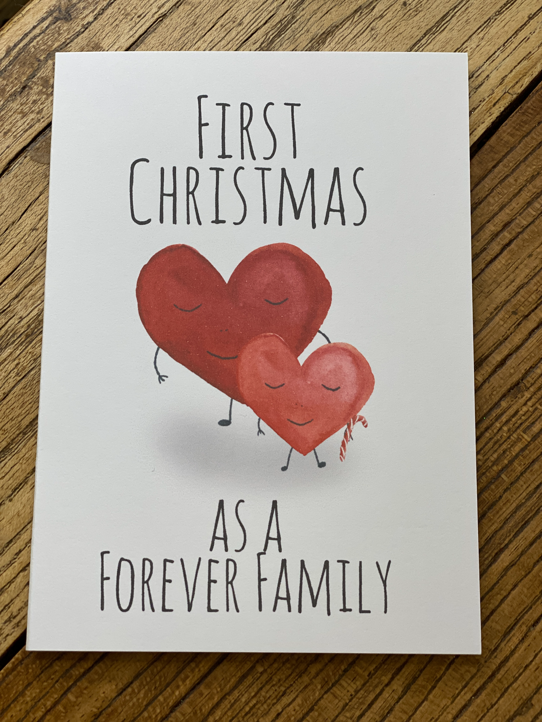 First Christmas as a forever family card - One parent