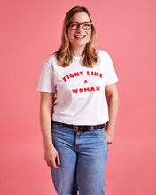 Load image into Gallery viewer, fight-like-a-woman-feminist-t-shirt-infertility-t-shirt

