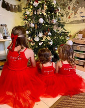 Load image into Gallery viewer, red-christmas-tulle-fairy-dress-white-sparkle
