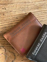 Load image into Gallery viewer, Men&#39;s-Forever-daddy-personalised-black-brown-leather-effect-wallet-adoption-gift-parents
