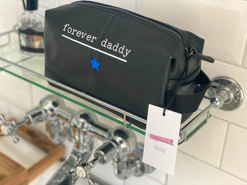 forever-daddy-black-leather-washbag-on-bathroom-shelf