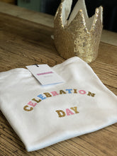 Load image into Gallery viewer, Toddler-gold-sequin-crown-adoption-celebration-gift-wooden-table
