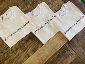 Adoption announcement t-shirt - growing in my heart