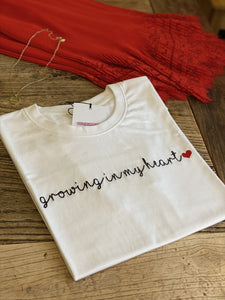 Adoption announcement t-shirt - growing in my heart