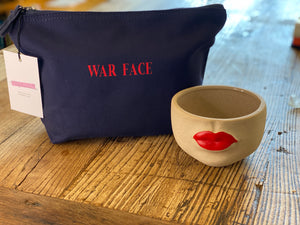 Make-up bags – war face & hold on take courage NFM designs