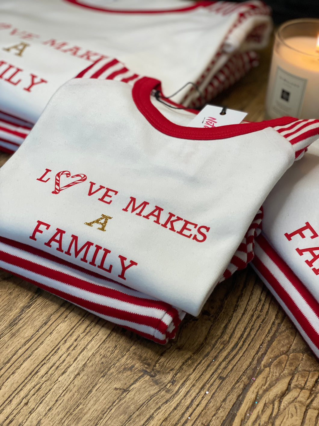 Matching pyjamas - Love makes a family set