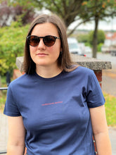 Load image into Gallery viewer, Woman-sunglasses-undercover-mother-adoption-ivf-t-shirt-blue
