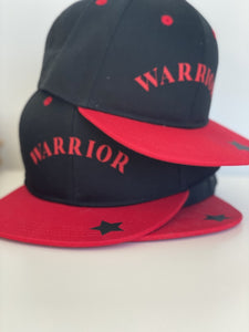 warrior-kids-baseball-cap-red-and-blacked-stacked-cap